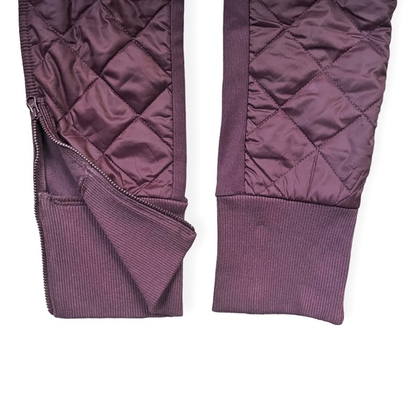 Stella McCartney x Adidas Maroon Quilted Moto Pant , sz Small - Picture 9 of 10